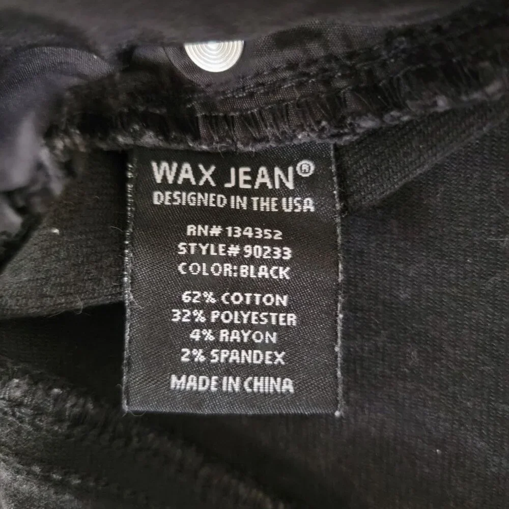 Wax Jean Collection Black Distressed Denim Shorts Size L - Picture 4 of 5
